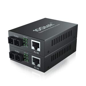Gigabit SingleMode Fiber to Ethernet Media Converter, Dual SC Fiber,